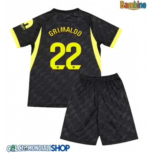 Maglie da calcio Atletico Madrid Alejandro Grimaldo #22 Seconda Maglia Bambino 2026-27 Manica Corta + Pantaloni corti)
